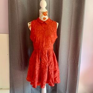 Forever 21 collared flared mini dress